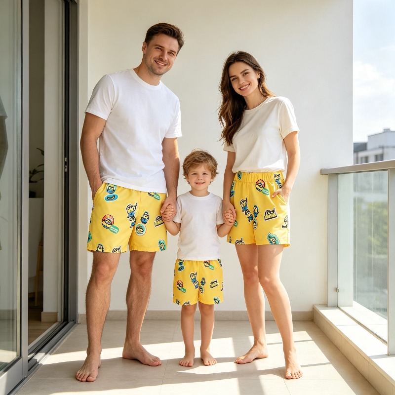 Boyshort Underwear - Плавательные шорты с принтом миньонов для