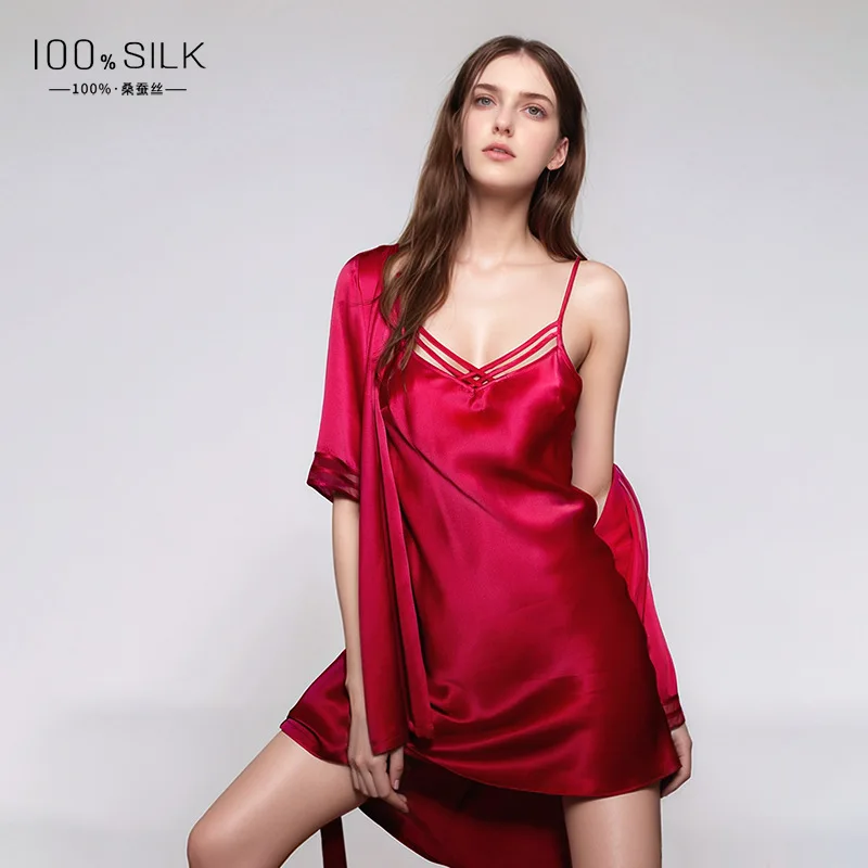 19 мм 100% шелковый халат, ким – обзор и цена Robe Silk Women