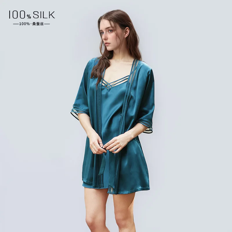 19 мм 100% шелковый халат, ким – обзор и цена Robe Silk Women